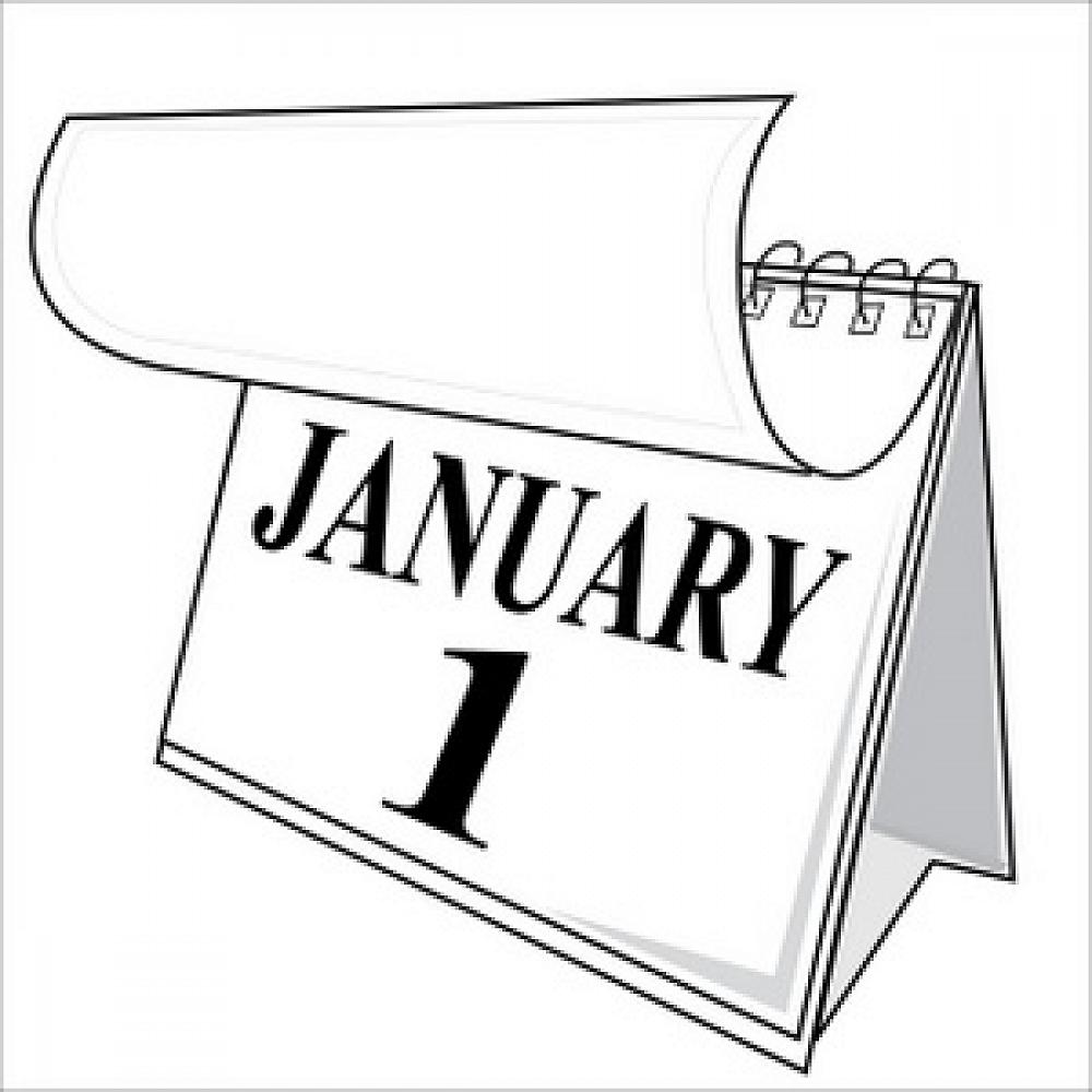 january clip art black and white