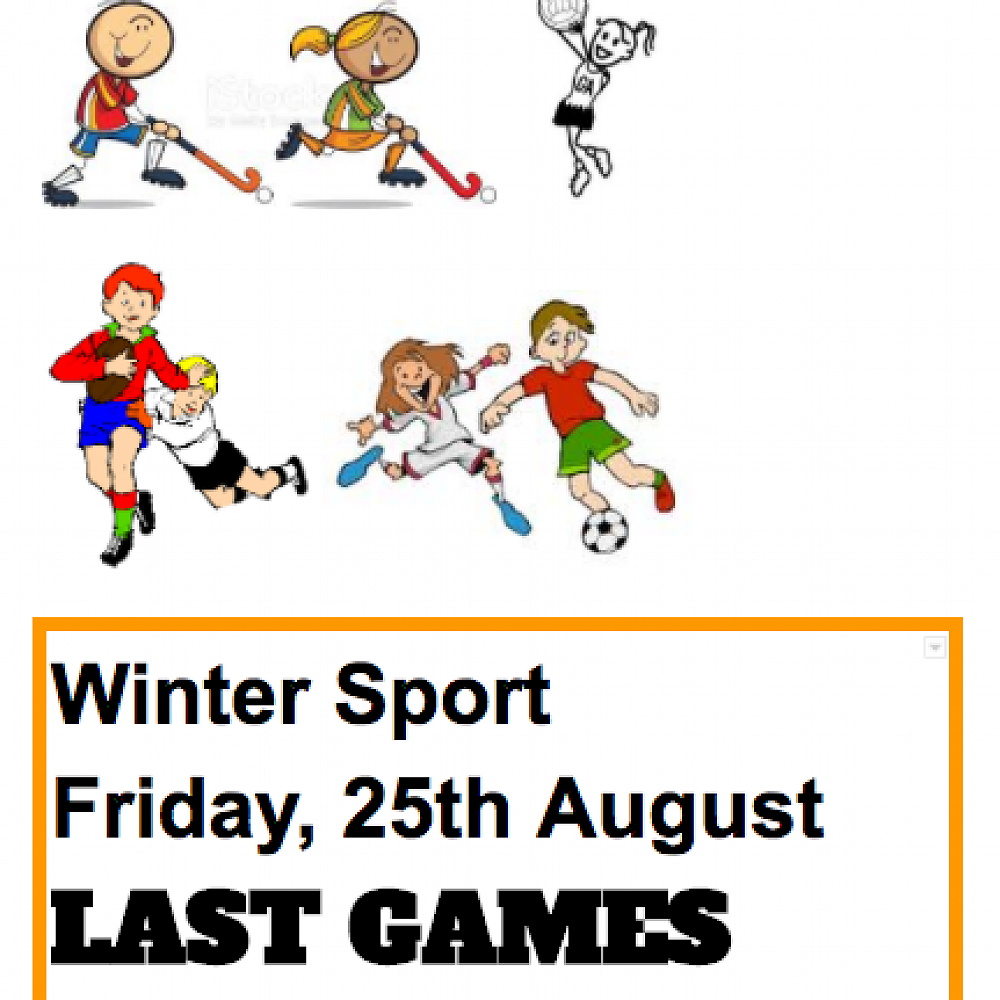 This Friday is the LAST day of the Winter Sport programme. Well done to