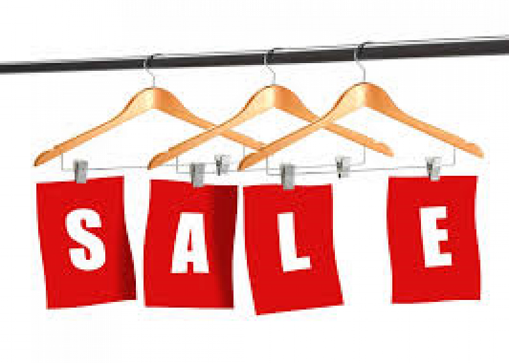 Sale Sign with Clothes Hanger  For sale sign, Clothing logo, Sale logo