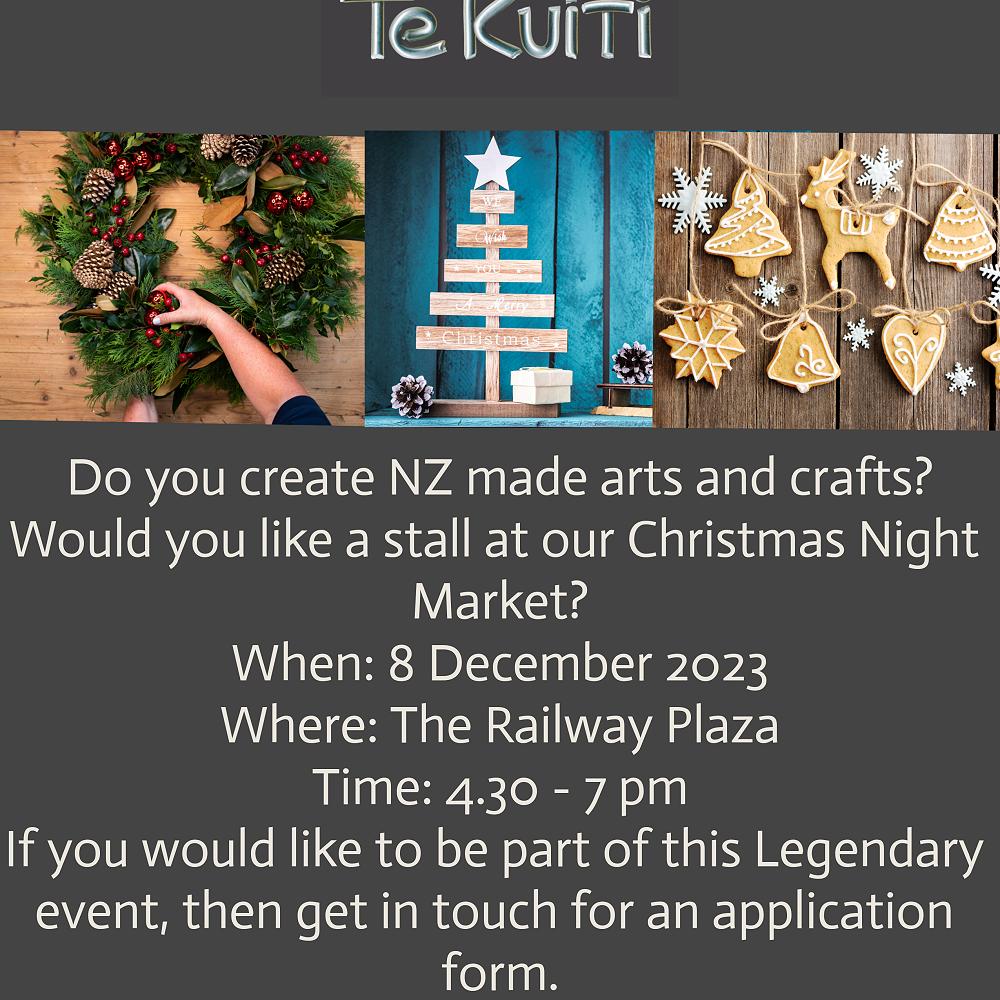 Legendary Te Kuiti Night Market Opportunity — TKHS Newsletter Term 4