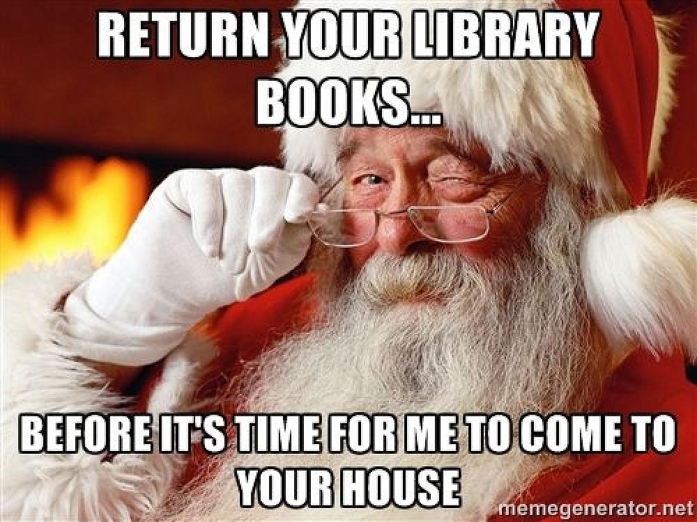 Please return outstanding library books to the library now.