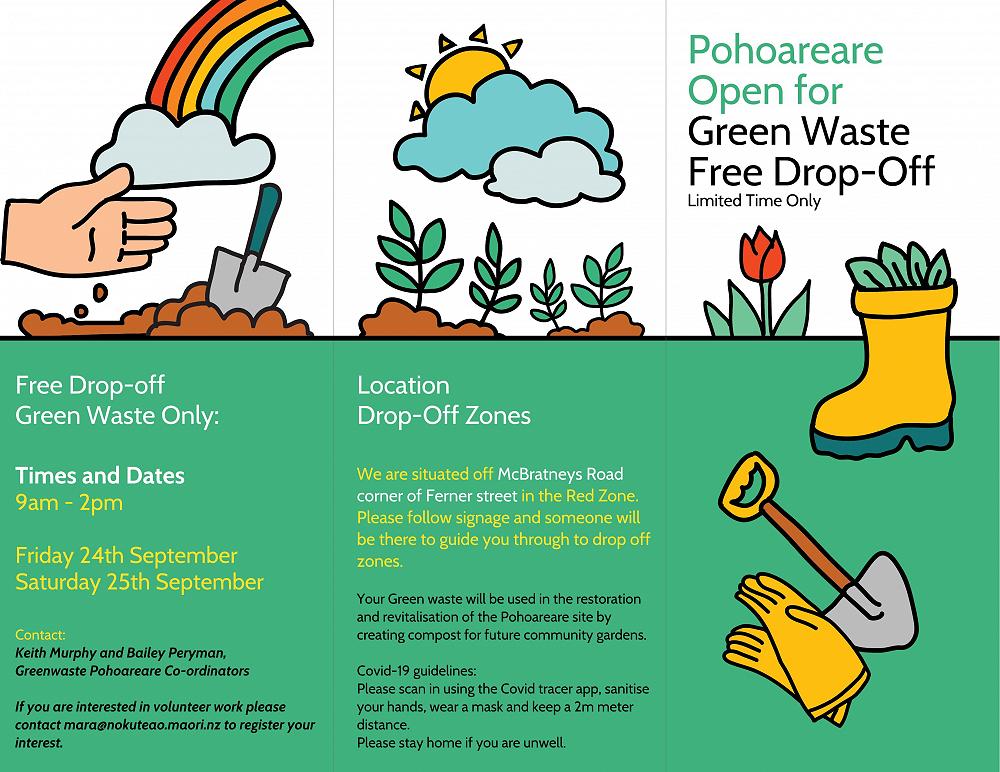 Pohoareare Open for Green Waste Free Dropoff