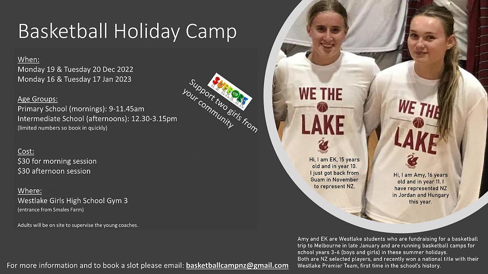 School Holiday Basketball Camp