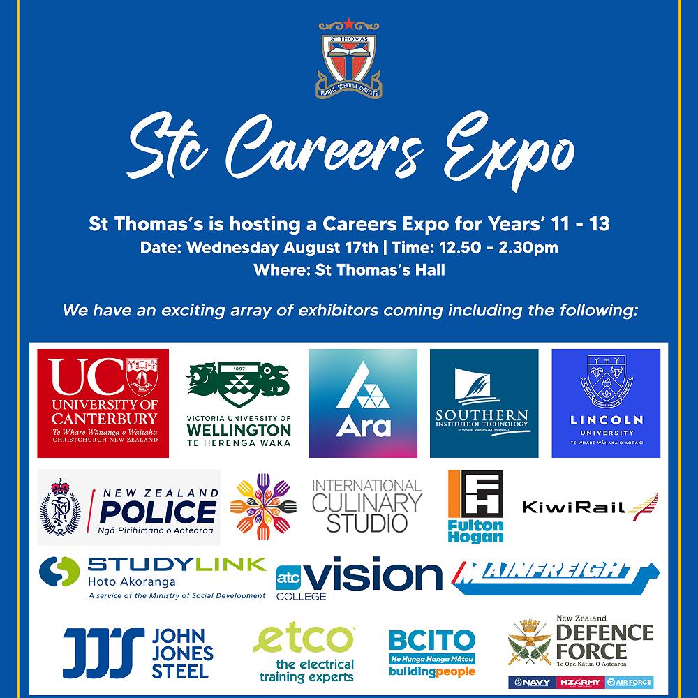 STC Careers Expo Wednesday 17 August — Panui / Newsletter 12 August