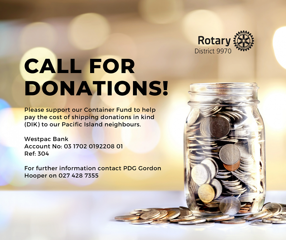 Plea for donations in kind