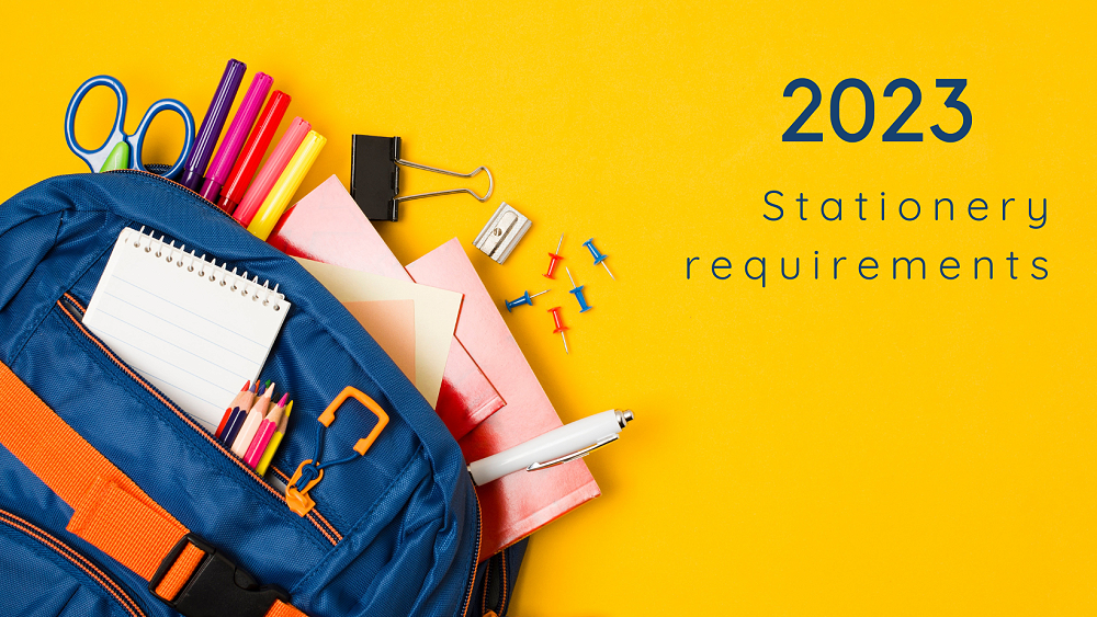 2023 Stationery Requirements