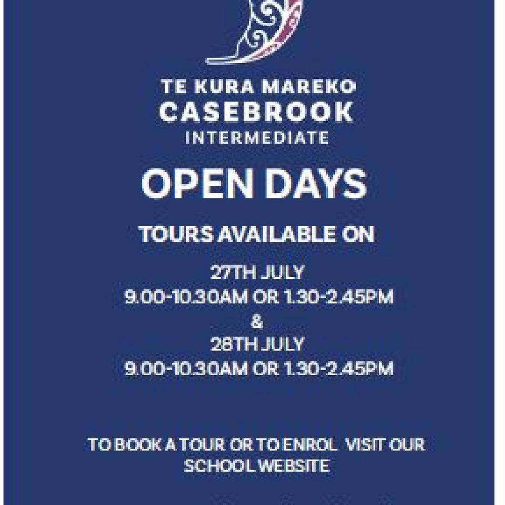 Casebrook Intermediate Open Days — Newsletter 21st June Together we