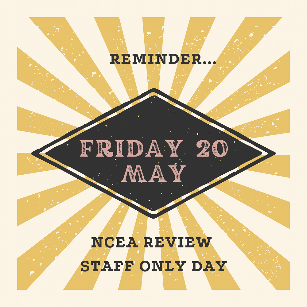 Staff Only Day Friday 20 May