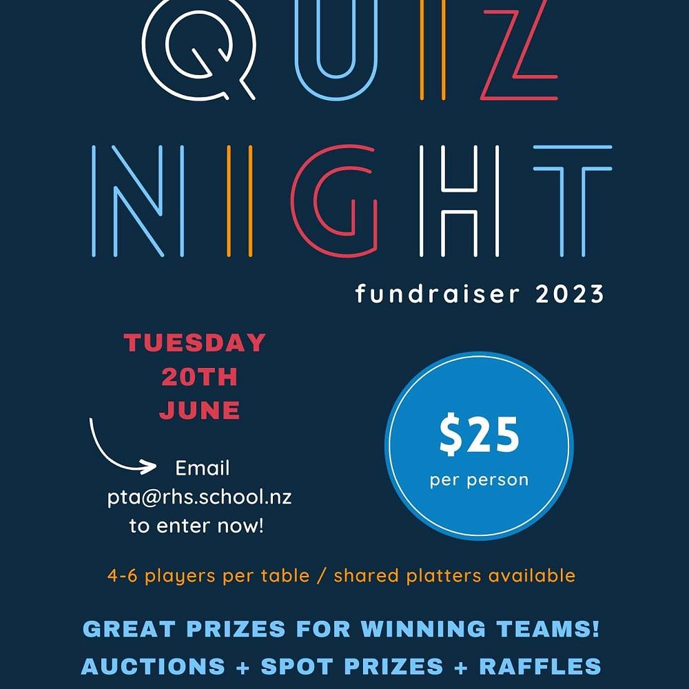 PTA Quiz Night — RSHS Newsletter Term 2, Issue 2