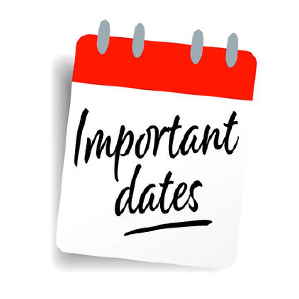 Important Dates Term 2, Week 3