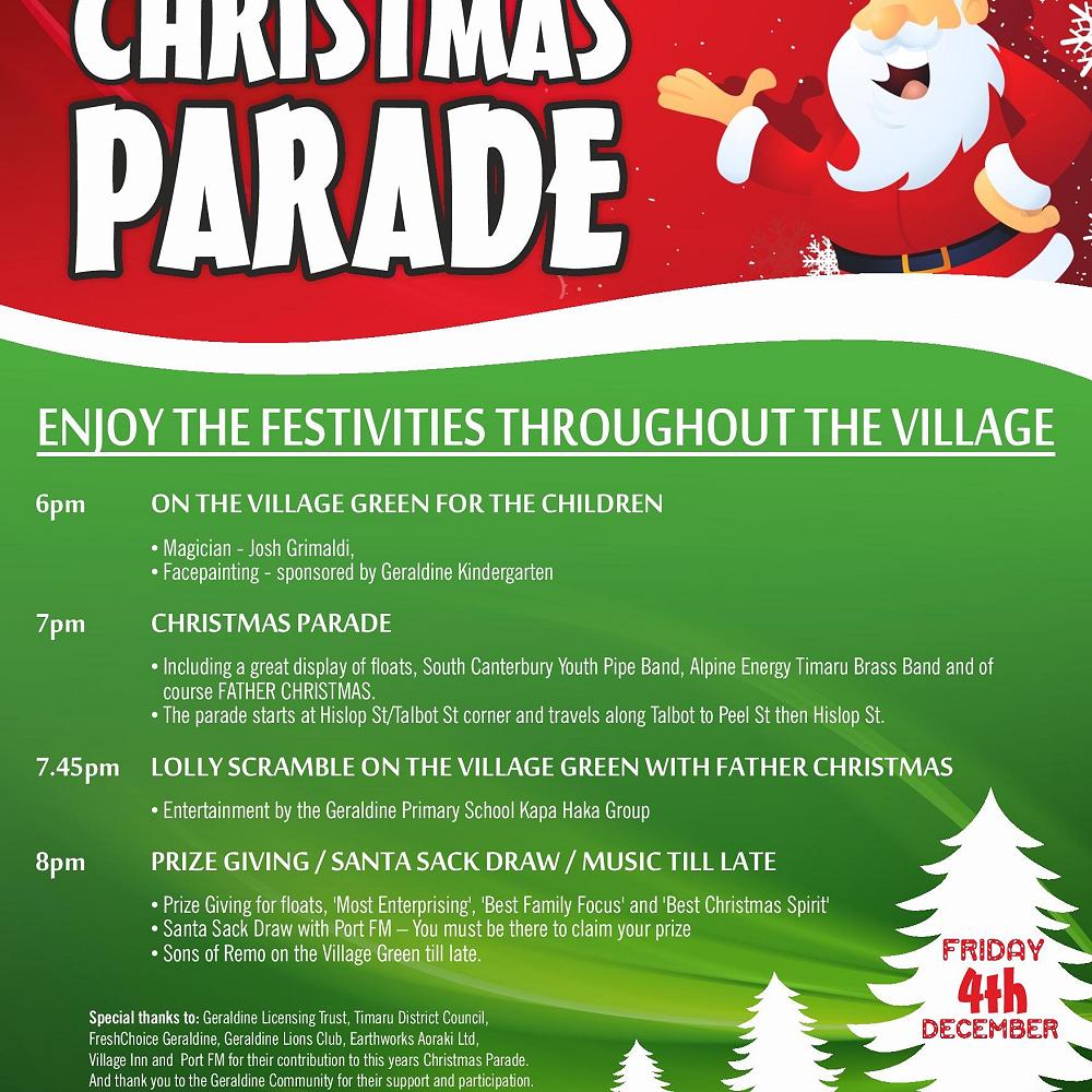 Go Geraldine Christmas Parade