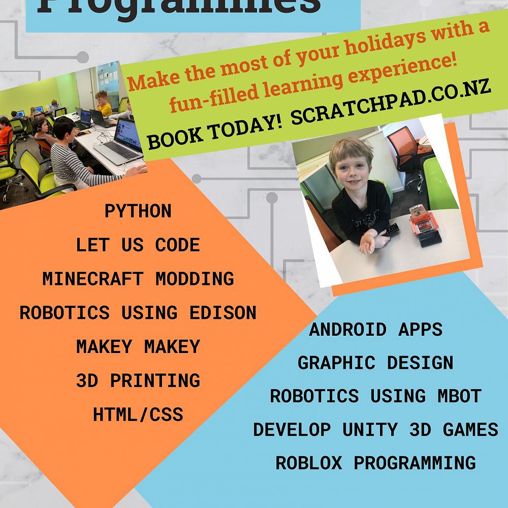 Scratchpad Albany July Holiday Programmes — Hobsonville Hub Friday