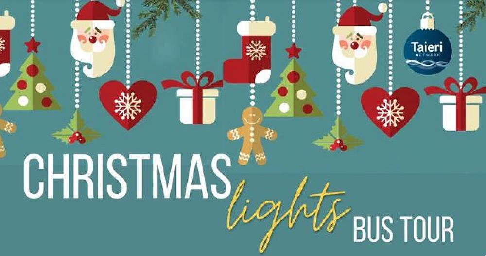 Christmas lights bus tour Mosgiel 5th, 6th, 7th and 8th Dec from