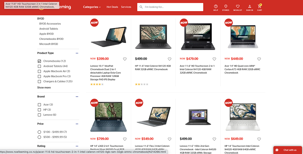 Noel Leeming has a selection of devices that suit our BYOD programme