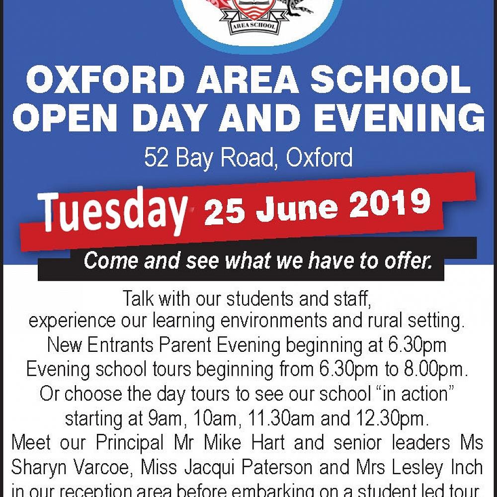 Oxford Area School Open Day