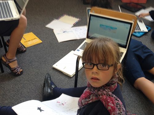 Using ideas brainstormed to create a piece of writing with the Chromebook