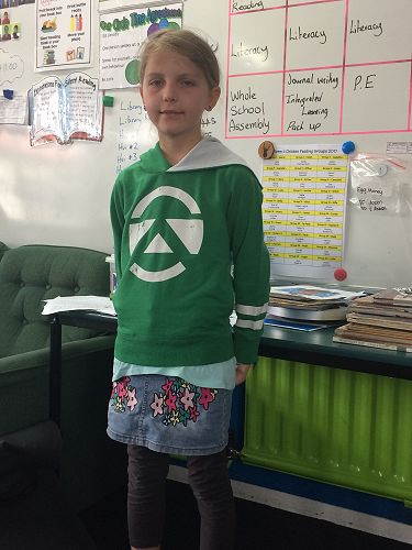 Ellie in her book character costume