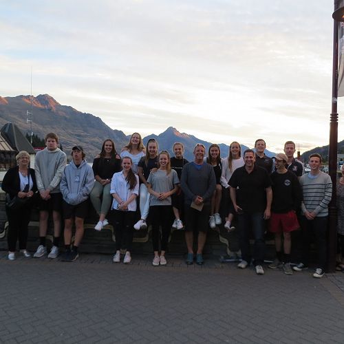 Enjoying the Queenstown waterfront after a long and busy day...