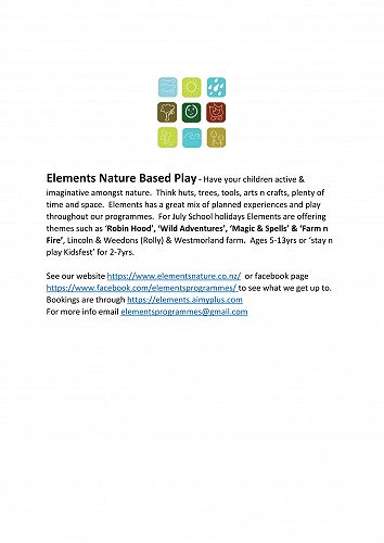 Elements Nature Based Play 2022