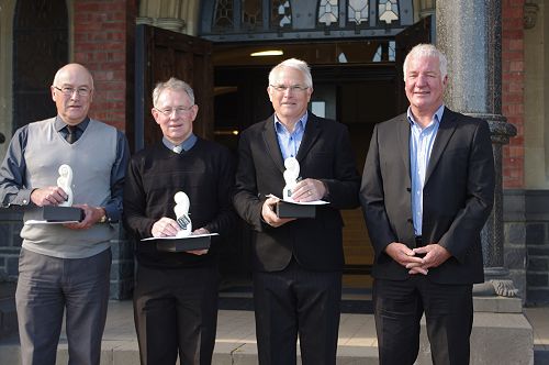 Mr Burtt, Mr Thomas & Mr Bird all receiving Long Service to Sport Awards