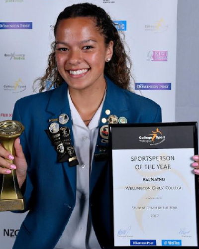 Ria​ ​Nathu​ ​-​ ​Student​ ​Coach​ ​of​ ​the​ ​Year