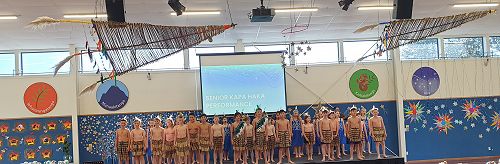 Senior Boys at Kapa Haka Performance