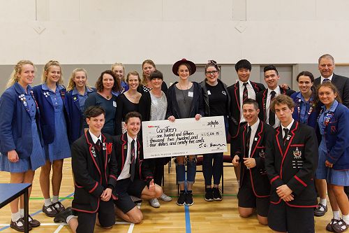 CanTeen receiving their Cheque for 2016