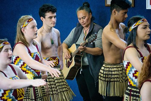 Kapa haka combined performance with St Pats