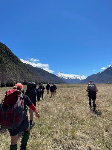 Year 13 Outdoor Ed on the Huxley Valley Tramp
