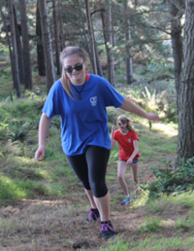 















Morgan makes her way up the first hill ahead of Renee.

 






