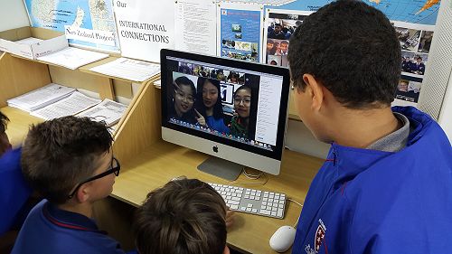 Rosmini Year 7 and 8 students connected to students in Busan, South Korea