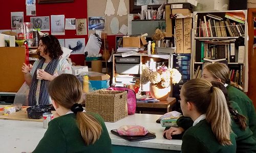 Rebecca talking about her projects