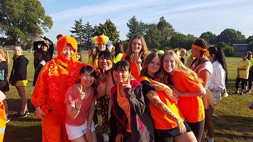 On sports day you can dress up in you You (House) colour and support the girls who are competing.