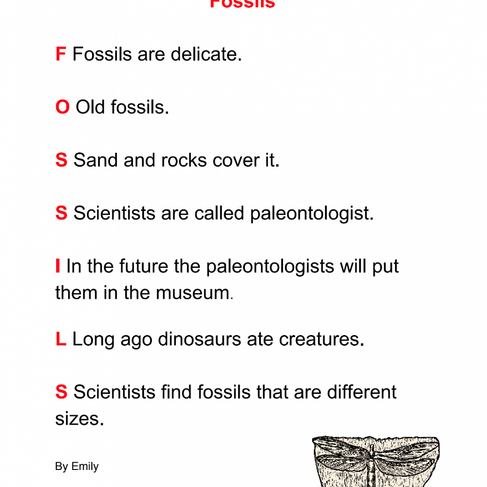 Enjoy these Fossil poems by Emily Cavers and Eva Isherwood