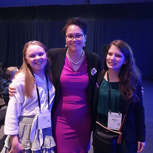 Nicole Thornton, Hon. Louisa Wall and Allyson Bain right after Ally and Nicole's presentation at the ASM.