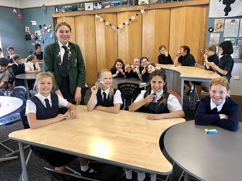 Years 4-6 with their creations.