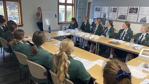 Mrs Piebenga starting the brainstorming