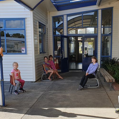 Students waiting to be interviewed