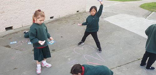Chalk words and numbers