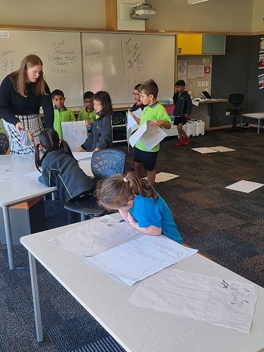 Creating our tree-riffic pictures about ourselves in Kākāriki