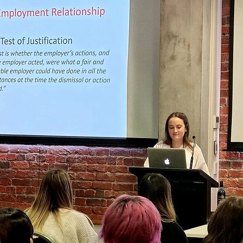 Lucy Smith presenting "Employment Law and IBD".