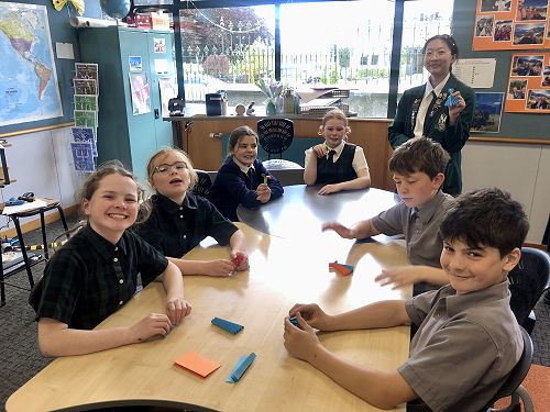 Years 4-6 with their creations.