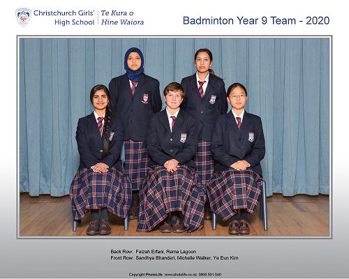 Badminton Year 9 Team 2020