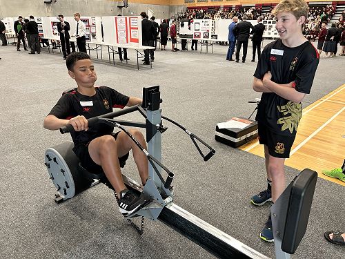 Joseph Williams tries out the erg