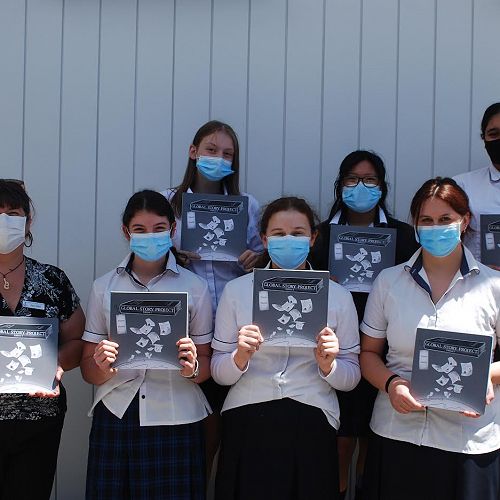 Top row: Jorja Elkington, Hawa Seki-Lema, Iekroop KaurBottom row: Piper Mejia, Lucy Armstrong, Aaliyah Bengston, Ash ByrneAbsent: Laura James
