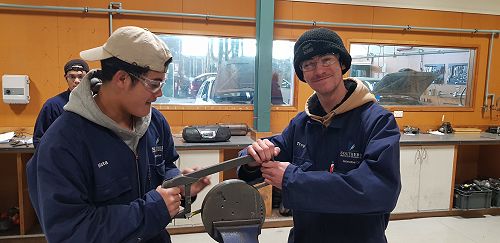 Mata Halbert-Pere and Troy McGillicuddy at SIT - intro to automotive