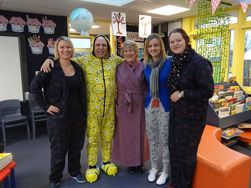 Even the staff dressed up in PJ's for the occasion