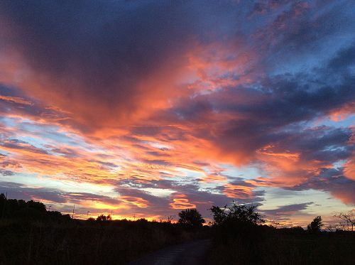Day 9 Sunrise as we left Burgos
