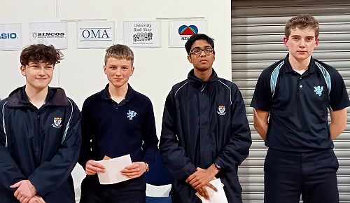 Year 10 O'MAthalon team Lucas Armstrong, Seva Solomatenko, Basuru Thanthiriwatta and Archie
Hall 