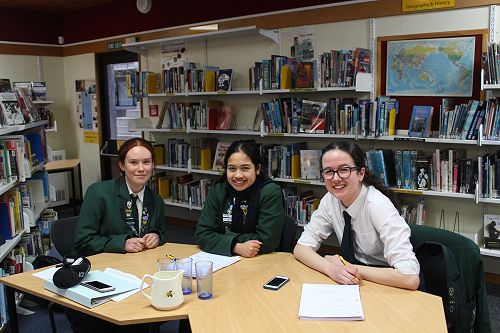 Isobel Fraser, Khaleeda Jaafar and Abby Bowmar